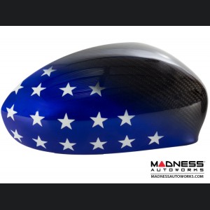 Alfa Romeo 4C Mirror Covers - Carbon Fiber - Full Replacemens - American Flag 